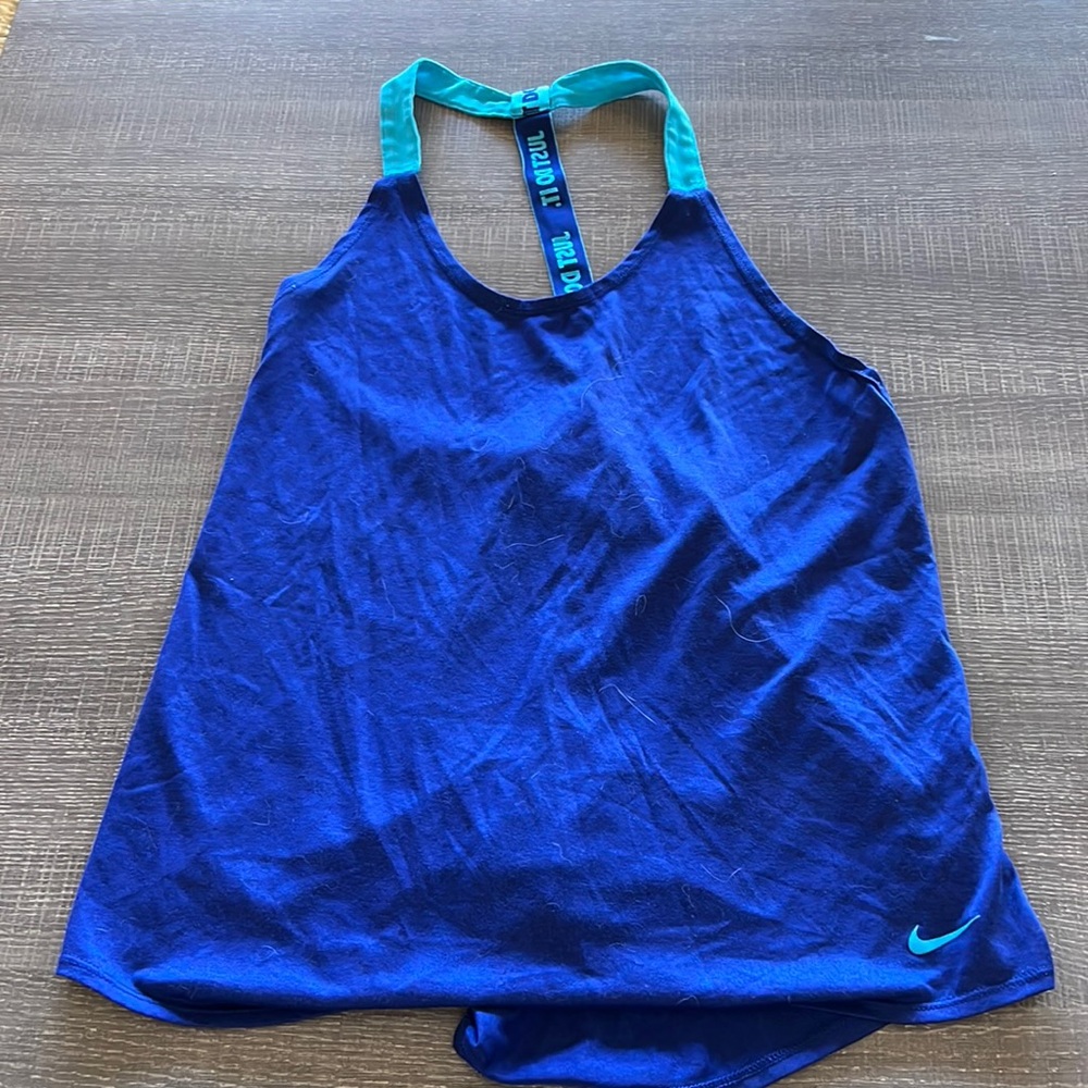Blue Nike Workout Tank